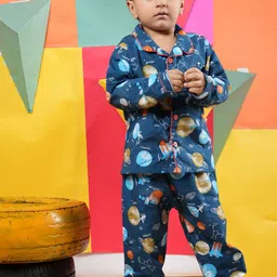 Babywish Kids Printed Pure Cotton Night suit-image-95