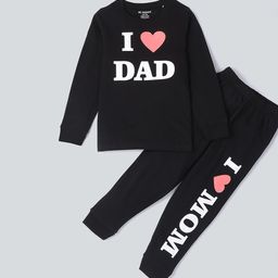 BE AWARA Kids Typography Printed Pure Cotton Clothing Set-56