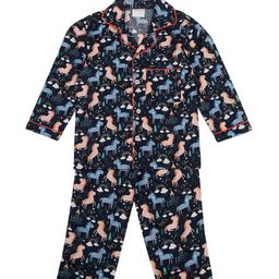 Hippodrome Kids Blue Unicorn Rainbow Printed Cotton Full Sleeves Night Suit-14