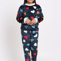 KLOTTHE Girls Multicolor Floral Woolen Night Suit-image-43