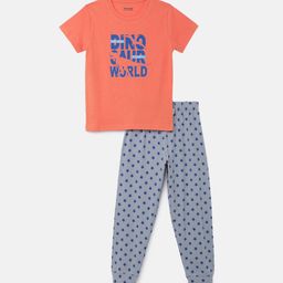 mackly Boys Typography Printed T-Shirt With Pyjamas-image-20