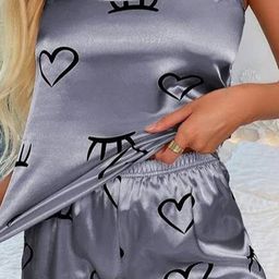 Xivir Printed Satin Camisole With Shorts-picture-49