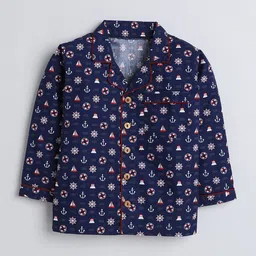 BAESD Kids Conversational Printed Pure Cotton Shirt With Pyjamas-53