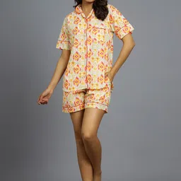 HANDICRAFT PALACE Ethnic Motifs Printed Pure Cotton Night Suit-image-47