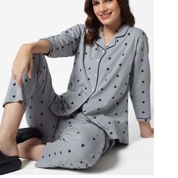 Zeyo Women Printed Pure Cotton Night suit-image-65