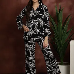 Boston Club Floral Printed Shirt With Pyjamas-image-54