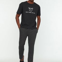 Trendyol Typography Printed Round Neck Night suit-picture-0