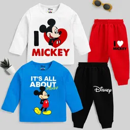 KUCHIPOO Kids Pack Of 2 Mickey Mouse Printed Night Suit-41