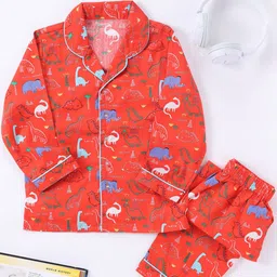FUNKRAFTS Boys Graphic Printed Pure Cotton Night suit-image-35