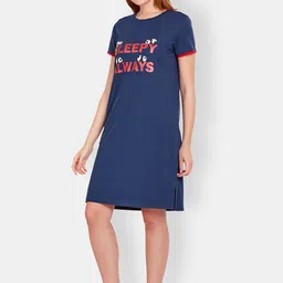 MAYSIXTY Printed Pure Cotton T-Shirt Nightdress-picture-11