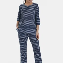 Do Dhaage Women Navy Blue Floral-image-19