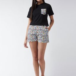 Miss Chase Conversational Printed Pure Cotton T-shirt With Shorts-picture-12