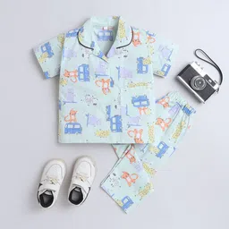 The Magic Wand Boys Graphic Printed Pure Cotton Night suit-image-75