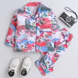 The Magic Wand Boys Graphic Printed Pure Cotton Night suit-picture-3