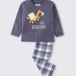Nite Flite Boys Graphic Printed Pure Cotton T-Shirt & Pyjamas Night suit-image-40