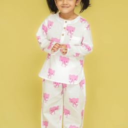 Klephant Kids Graphic Printed Long Sleeve Pure Cotton Night Suit-image-56