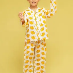 Klephant Kids Conversational Printed Pure Cotton Night suit-image-32