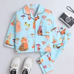 The Magic Wand Boys Graphic Printed Pure Cotton Night suit-picture-5