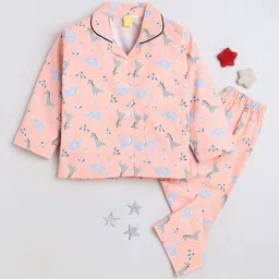 The Magic Wand Kids Graphic Printed Pure Cotton Shirt & Lounge Pant-image-49