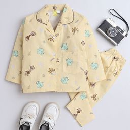 The Magic Wand Boys Animal Graphic Printed Pure Cotton Night suit-image-26