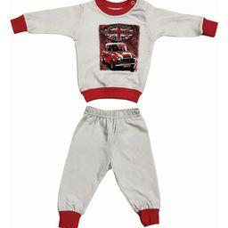Zoom Minimondo Kids White & Red Printed Pure Cotton Night suit-52