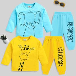 KUCHIPOO Kids Pack Of 2 Printed Night Suit-71