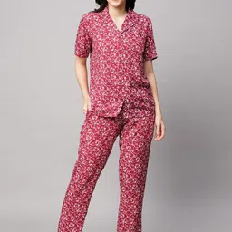 DRAPE IN VOGUE Women 2 Pieces Floral Printed Night suit-image-99