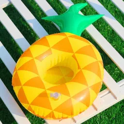 nyrwana delivering smiles in inida Inflatable Pineapple Shape Drink Holders Inflatable Pool Party 6Pc Drink Floats Inflatable Inflatable Toy Pump image 5