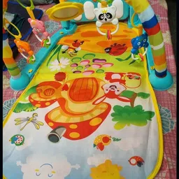 Musical Baby Gym with Soft Play Mat and Hanging Animal Figures-image-53