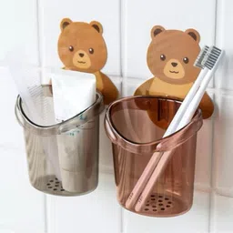webdealz Easy to Install Self Adhesive Wall Mount Teddy Bear Holder/Organizer x2.627 Stationery Organizer-picture-4