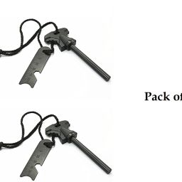 ® Outdoor Emergency Survival Camping Ferrocerium Rod Metal CM SK011 (Pak of 2) Flintsteel & Magnesium Fire Starter Striker Included-44