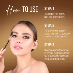 colors queen Eyebrow Styling Kit with Wax, Spoolie, Pencil, Stencil, Plucker & Angular Brush 15 g image 5