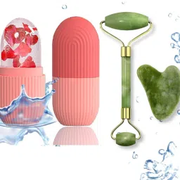 Ice Roller and Face Stone Roller Massager with Gua Sha Stone Set-image-57