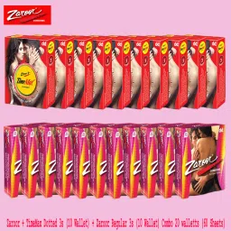 Honeymoon Pack ExtraTime Dotted & Regular Natural Vanilla Flavored Pink Colored Condom-23