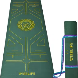 TRU Alignment Yoga Mat Green 6mm + Strap Pro-Balance TPE Material Extra Thick Green 6 mm Yoga Mat-picture-18