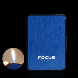 FOCUS JD-YH003 Cigarette Case aluminum Body 2 In 1 Thin Automatic Cigarette Case Cigarette Case With Slim and stylish cigarette case with Pocket Lighter-image-43