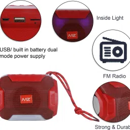 MZ A005 (PORTABLE BLUETOOTH SPEAKER) Dynamic Thunder Sound with High Bass 5 W Bluetooth Speaker image 3