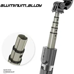 BUFONA In mobile holder Multi-function selfie stick with LED light+Collar Microphone Tripod, Monopod, Monopod Kit, Tripod Ball Head, Tripod Bracket, Tripod Clamp, Tripod Kit image 2