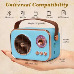 Monrix Bluetooth Wireless Speaker |10W RMS |USB/AUX Input | Hands-Free Calling (RM-363) 7 W Bluetooth Speaker image 3