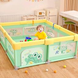 Baby playpen kids play area Activity safety Mesh playard with Balls (150*180cm)-13
