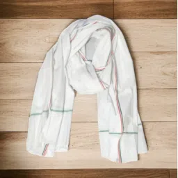Pure Cotton Solid White Men Dupatta-29