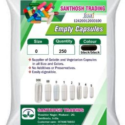 Pharma raw materials Empty capsules size 0 Black/Black-2
