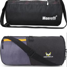 20 L Gym Duffel Bag - GYM DUFFLE BAG FOR INDOOR OUTDOOR SPORTS - Black, White, Black, Grey-picture-18