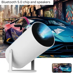 SACRO Smart Projector for Home 4K Support Rotabable Design withApp Netflix,YouTubeX134 (4500 lm / 1 Speaker / Wireless / Remote Controller) Portable Projector-20