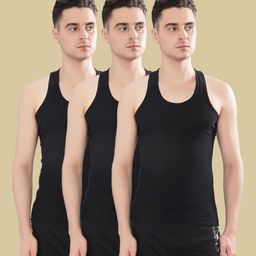 dollar bigboss Pack of 3 Derby RN Cotton Men Vest-picture-16