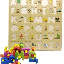 Small ABC Wooden Picture Alphabet Learning Puzzle For Kids Early Education Board-18