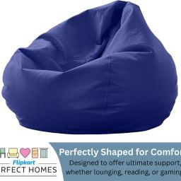 flipkart perfect homes 4XL CloudBean Bean Bag Sofa , Blue Teardrop Bean Bag With Bean Filling image 3