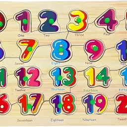 Wooden Puzzle with Knobs Educational and Learning Toy for Kids Countings 0 to 20-19