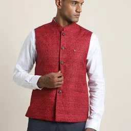 turtle Self Design Men Waistcoat-picture-4