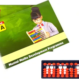13 Rod Single Colour Abacus with 2 Practice Workbooks - Level 1-25